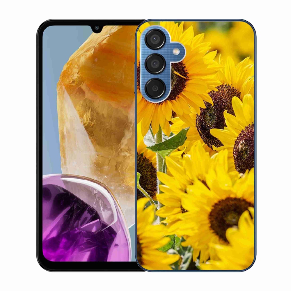 Zselés borítás mmCase Samsung Galaxy M15 5G - Napraforgó