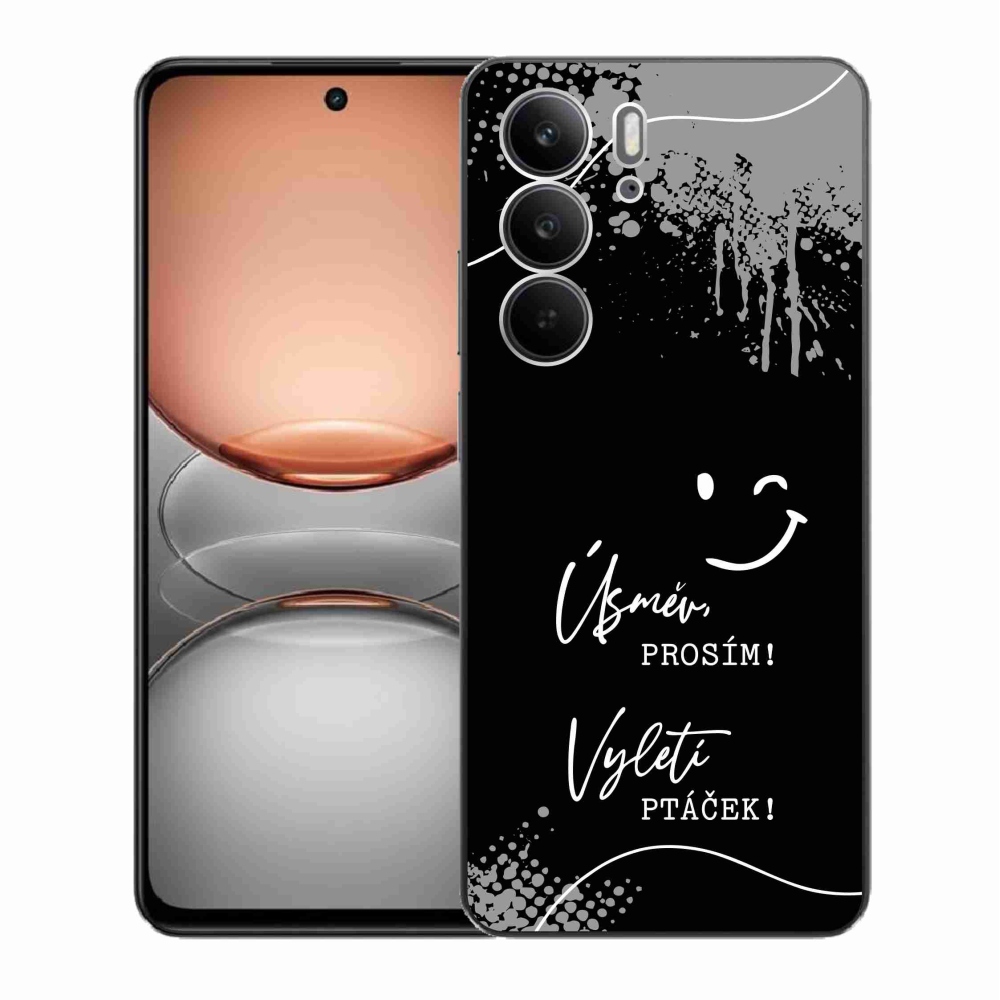 Gél borító mmCase a Realme C75 készülékhez - vicces szöveg 4 fekete háttér