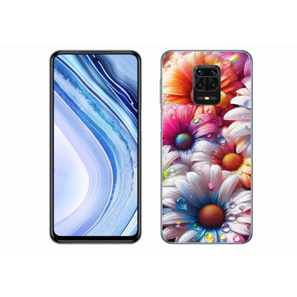 Gél borítás mmCase a Xiaomi Redmi Note 9S-hez - színes százszorszépek