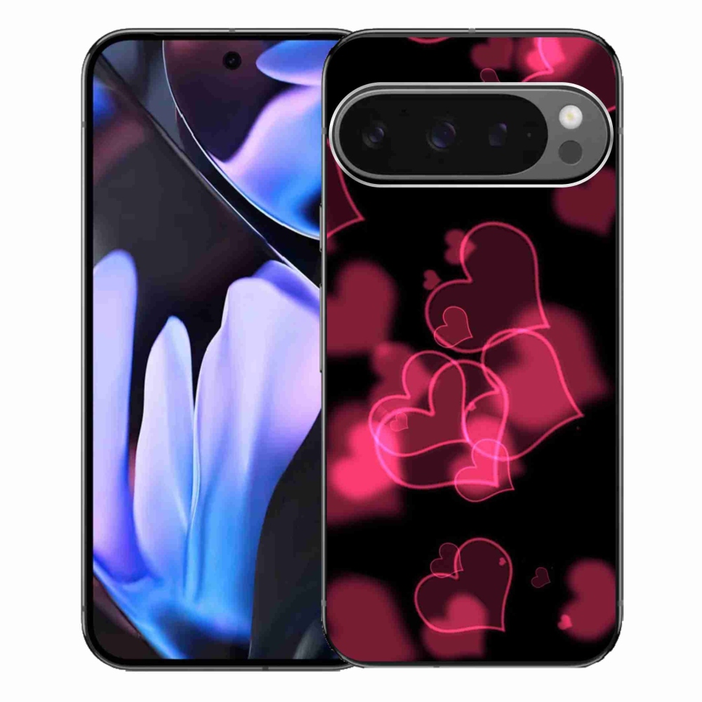 Zselés borítás mmCase a Google Pixel 9 Pro XL-hez - piros szívek