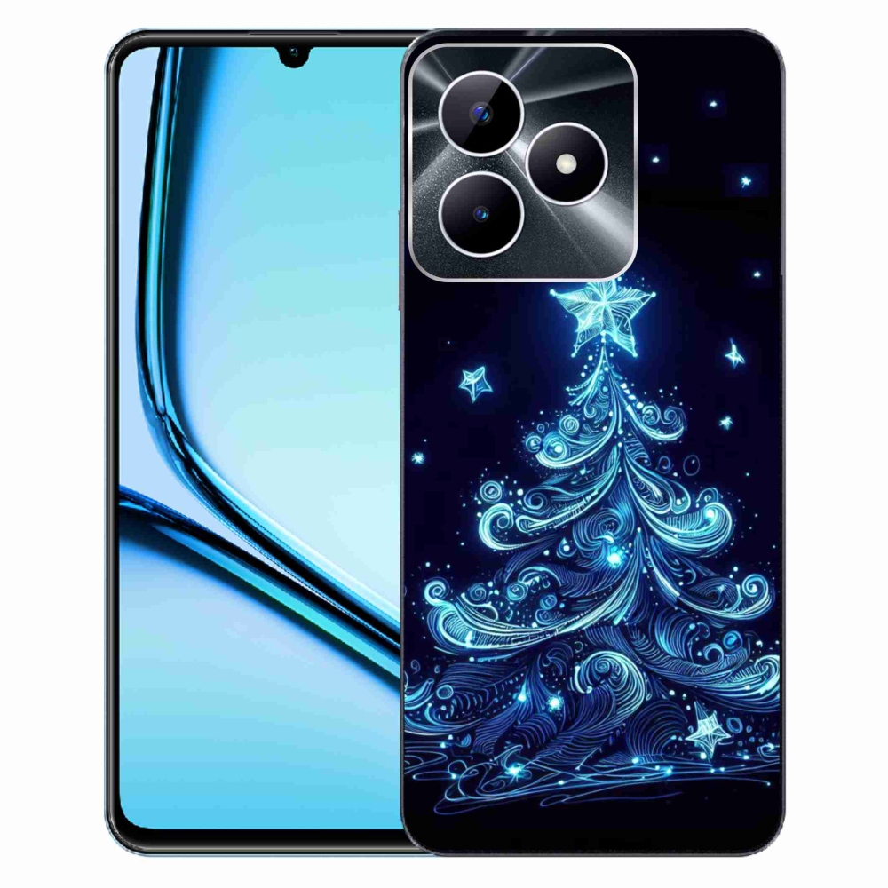 Gél borítás mmCase a Realme Note 50 készülékhez - neon karácsonyfa 4