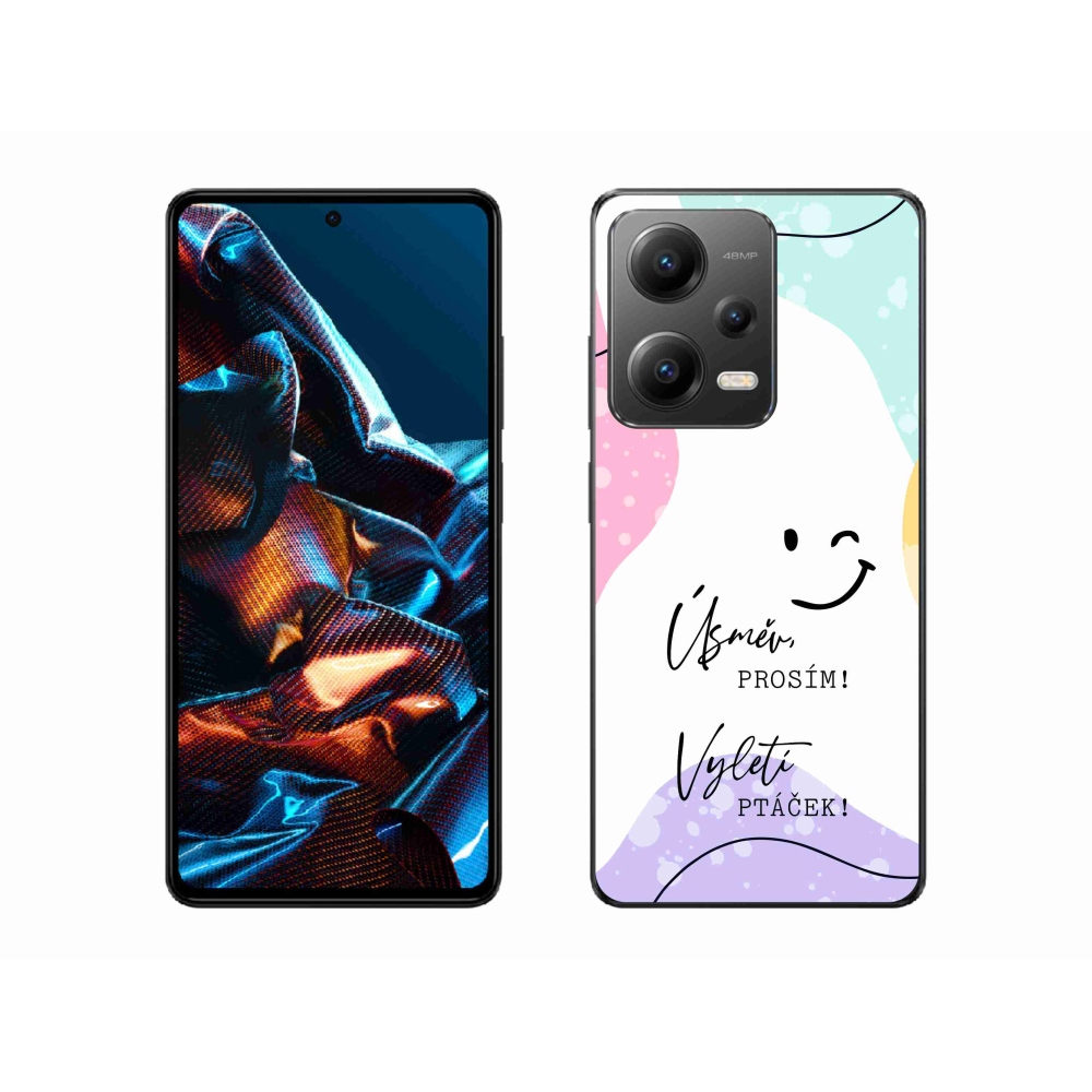 Gél borító mmCase a Xiaomi Redmi Note 12 Pro 5G-hez - vicces szöveg 4 fehér háttérrel