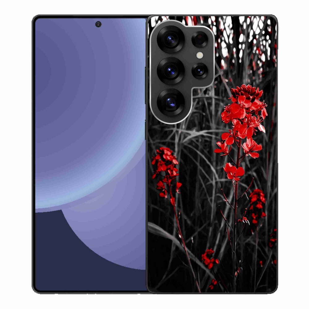 Gél védőhuzat mmCase Samsung Galaxy S25 Ultra - piros növényhez