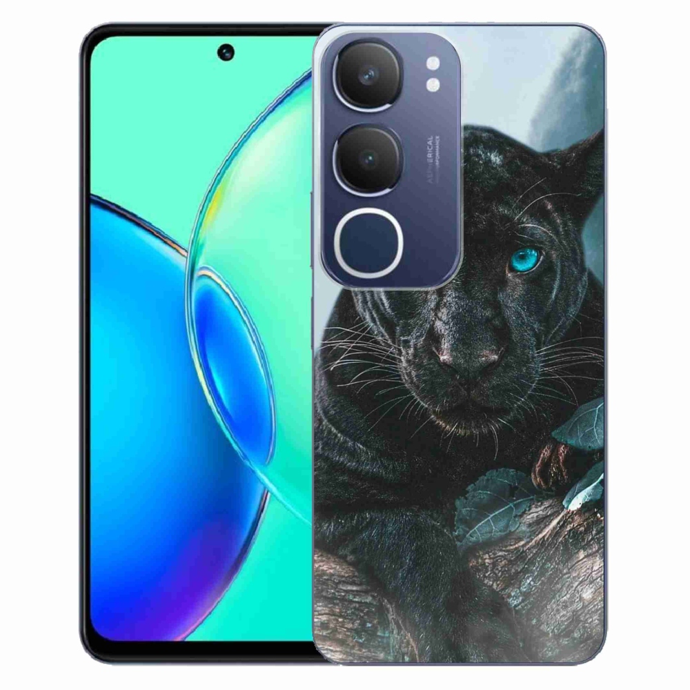 Gél borítás mmCase a Vivo Y19s készülékhez - fekete párduc