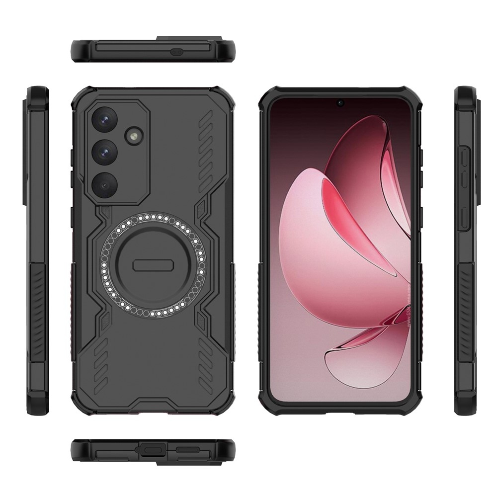 Üreges, tartós védőburkolat MagSafe-rel Samsung Galaxy S25 FE készülékre - fekete