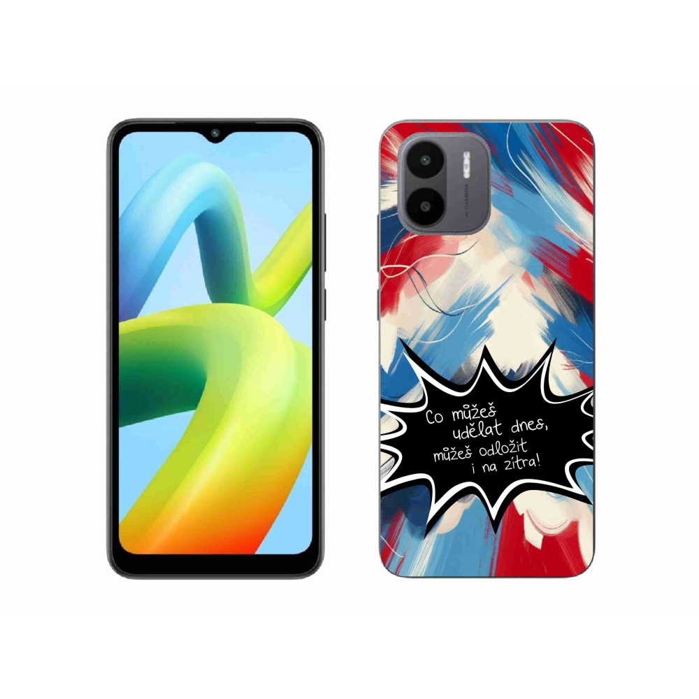 Gél borító mmCase a Xiaomi Redmi A1 készülékhez - vicces szöveg 9 fekete háttér