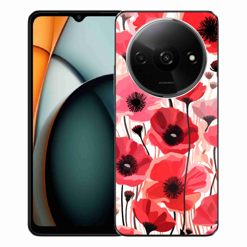 Gél borítás mmCase a Xiaomi Redmi A3-hoz - mákos 1