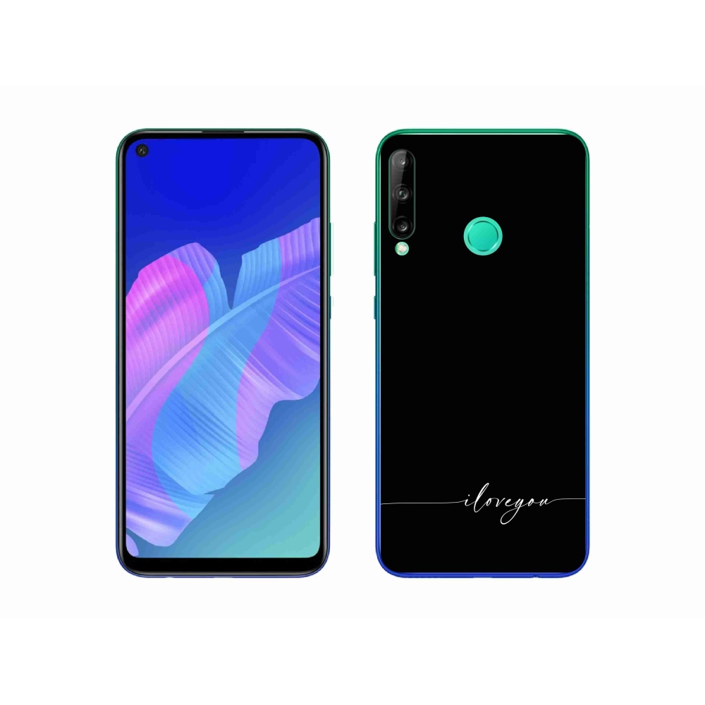 Gél borító mmCase a Huawei P40 Lite E - I love you fekete háttérrel