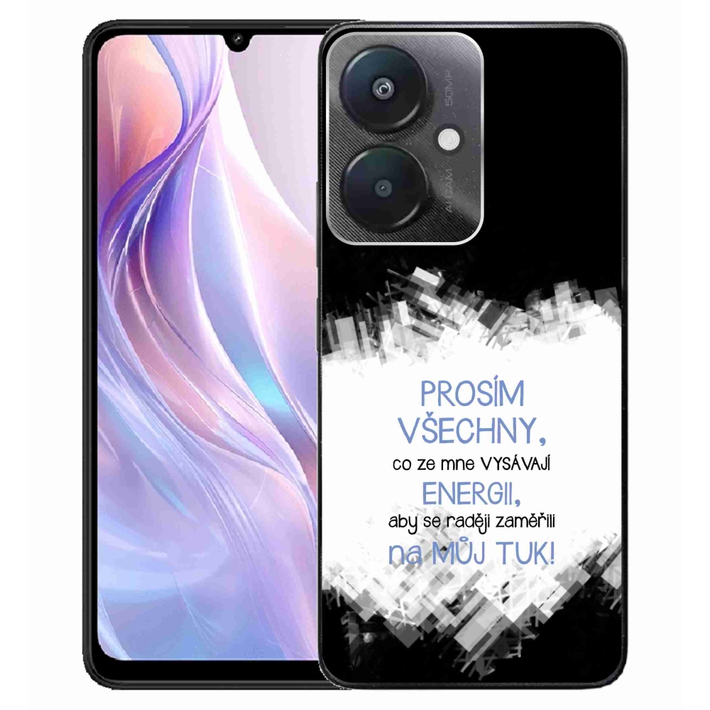 Gél borító mmCase a Xiaomi Redmi 13C 5G - vicces szöveg 1 kék