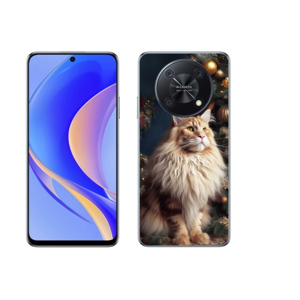 Gél borítás mmCase a Huawei Nova Y90 készülékhez - macska a fánál