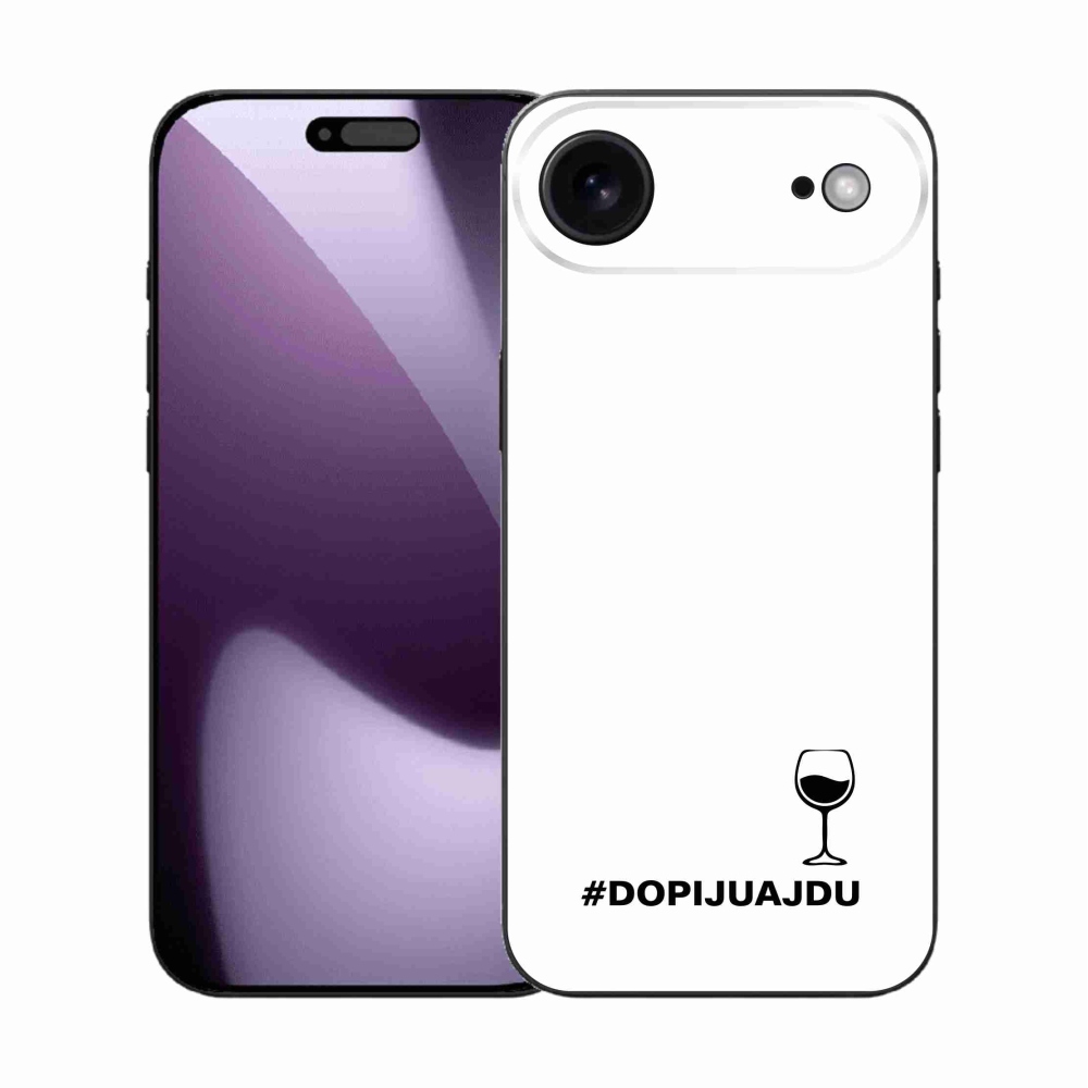 Gél borítás mmCase iPhone 17 Air készülékhez - bor motívum fehér háttér