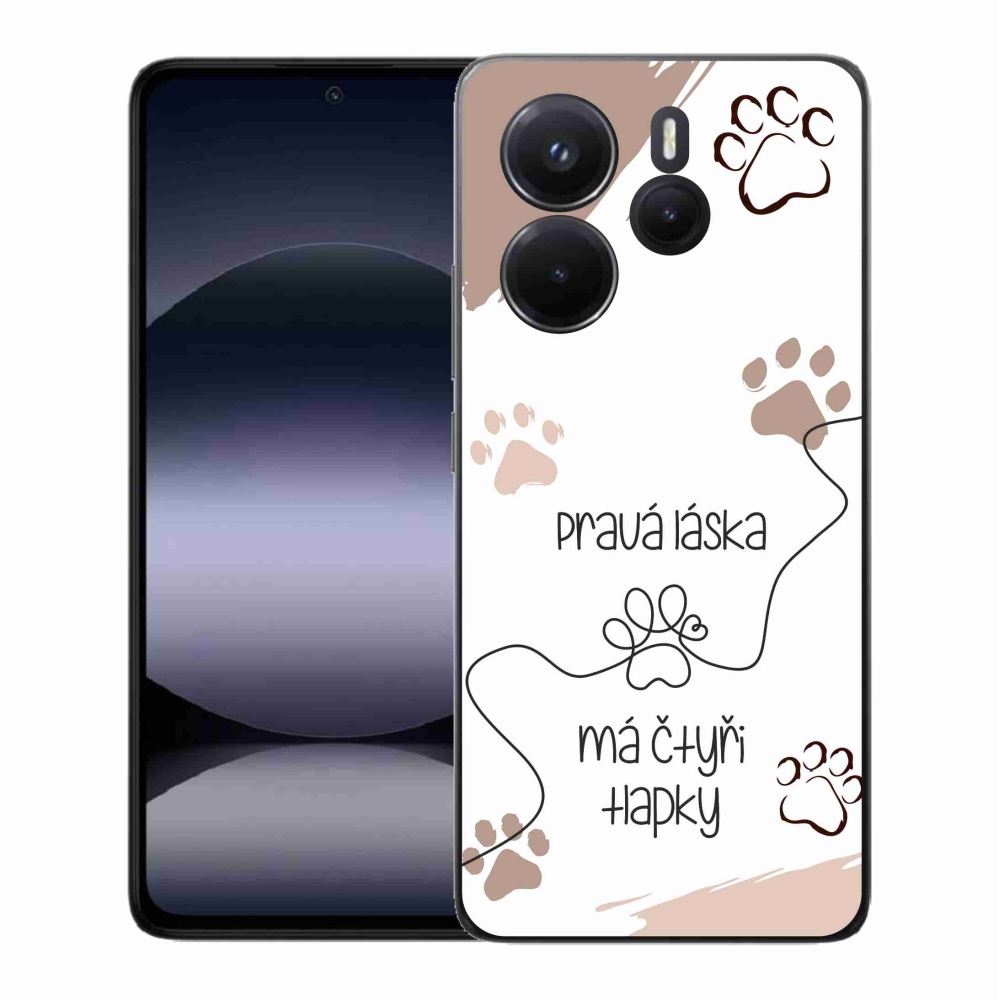 Gél borítás mmCase a Xiaomi Redmi Note 14 készülékhez - kutya motívum 1 fehér háttér