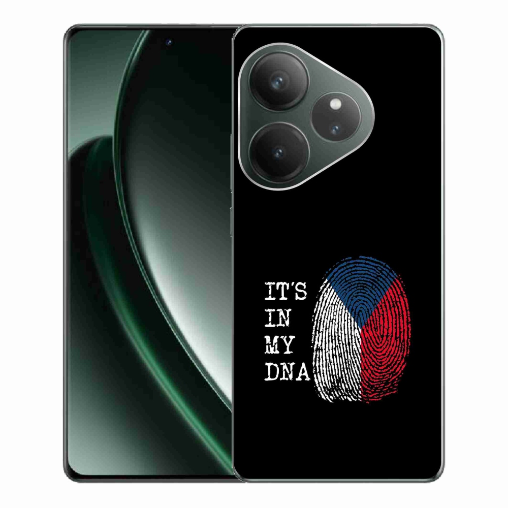 Gél borítás mmCase a Realme GT 6 5G/GT 6T 5G - zászlós ujjlenyomat fekete háttérrel