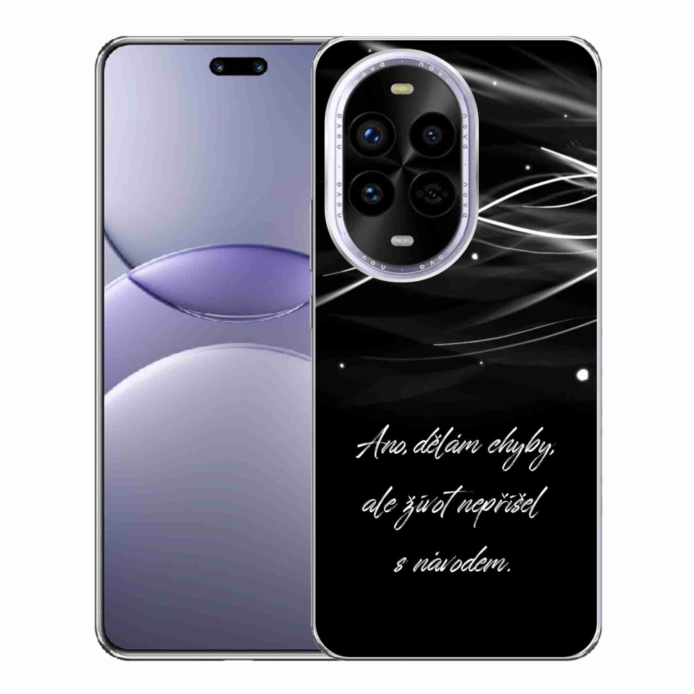Gél borítás mmCase a Huawei Nova 13 Pro 5G-n - idézem fekete háttérrel