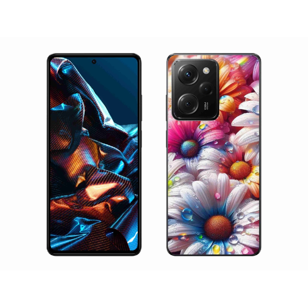 Gél borítás mmCase a Xiaomi Poco X5 Pro 5G számára - színes százszorszépek