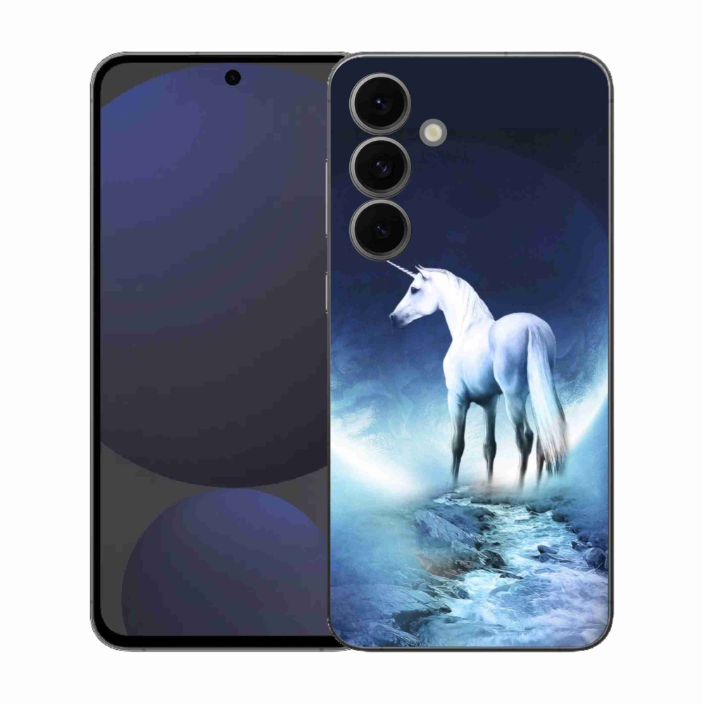 Gél védőhuzat mmCase Samsung Galaxy S25 FE készülékhez - fehér egyszarvú