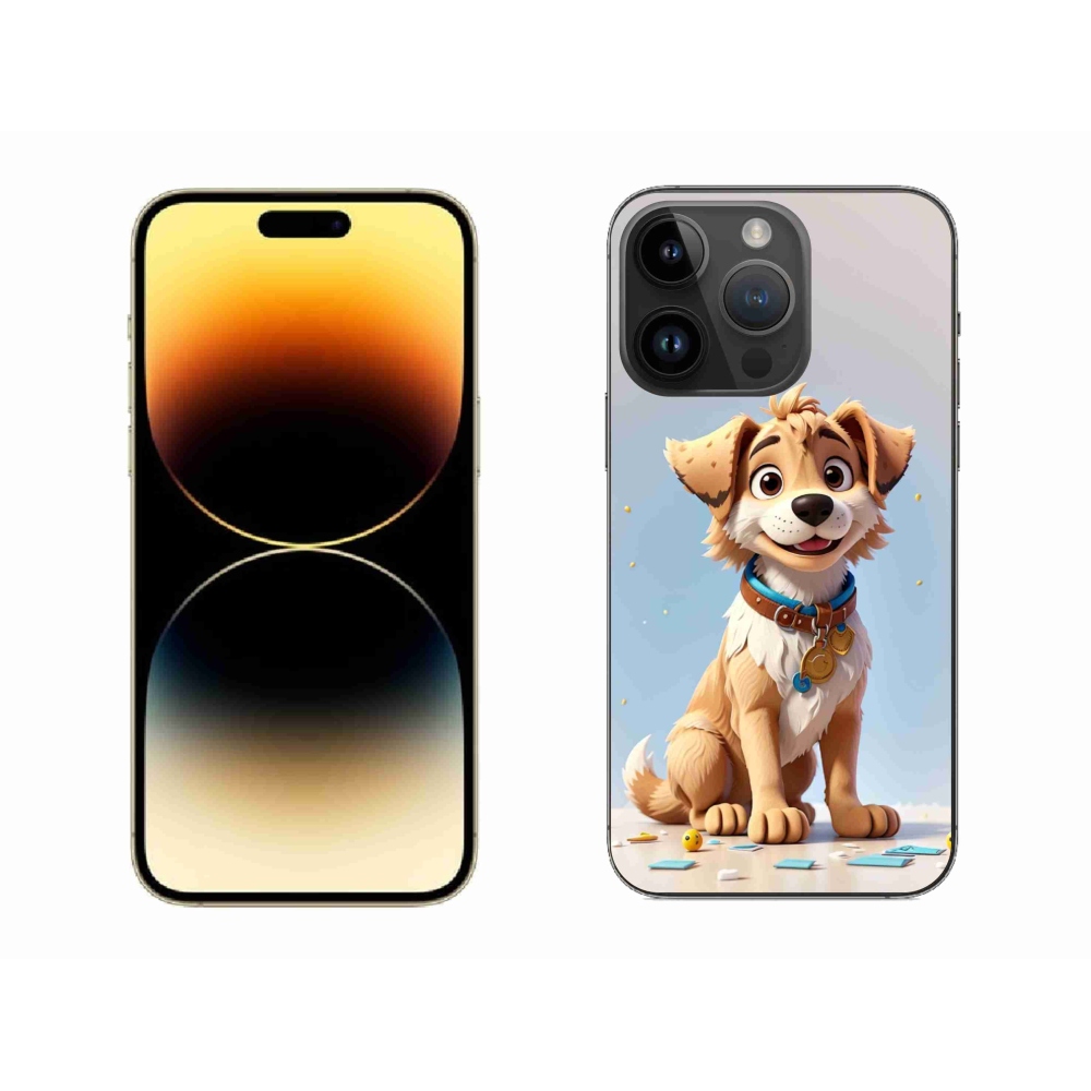 Zselés borítás mmCase iPhone 14 Pro Max készülékhez - rajzfilm kölyökkutyus