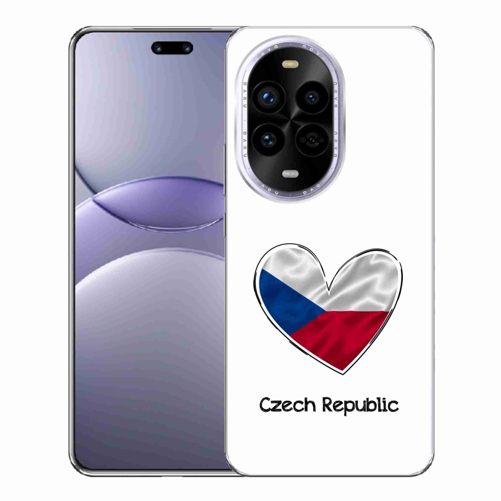 Gél borító mmCase a Huawei Nova 13 Pro 5G - zászló szív fehér háttérrel