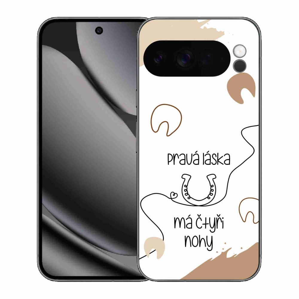 Gél borítás mmCase a Google Pixel 10 Pro XL számára - ló motívum fehér háttérrel