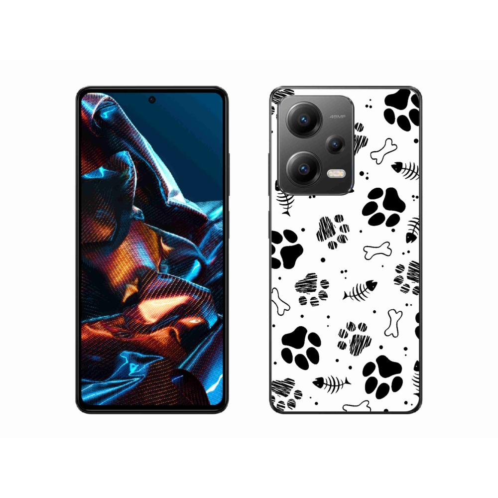 Gél borítás mmCase a Xiaomi Redmi Note 12 Pro 5G-hez - kutyamancsok 1