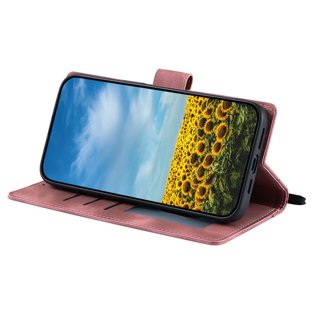 Mandalák könyv tok Xiaomi Redmi Note 14-hez - rózsa arany