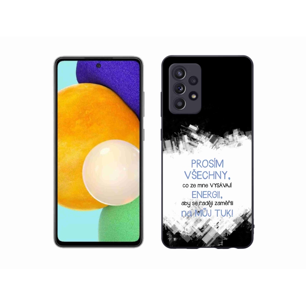 Gél borító mmCase Samsung Galaxy A52/A52 5G - vicces szöveg 1 kék