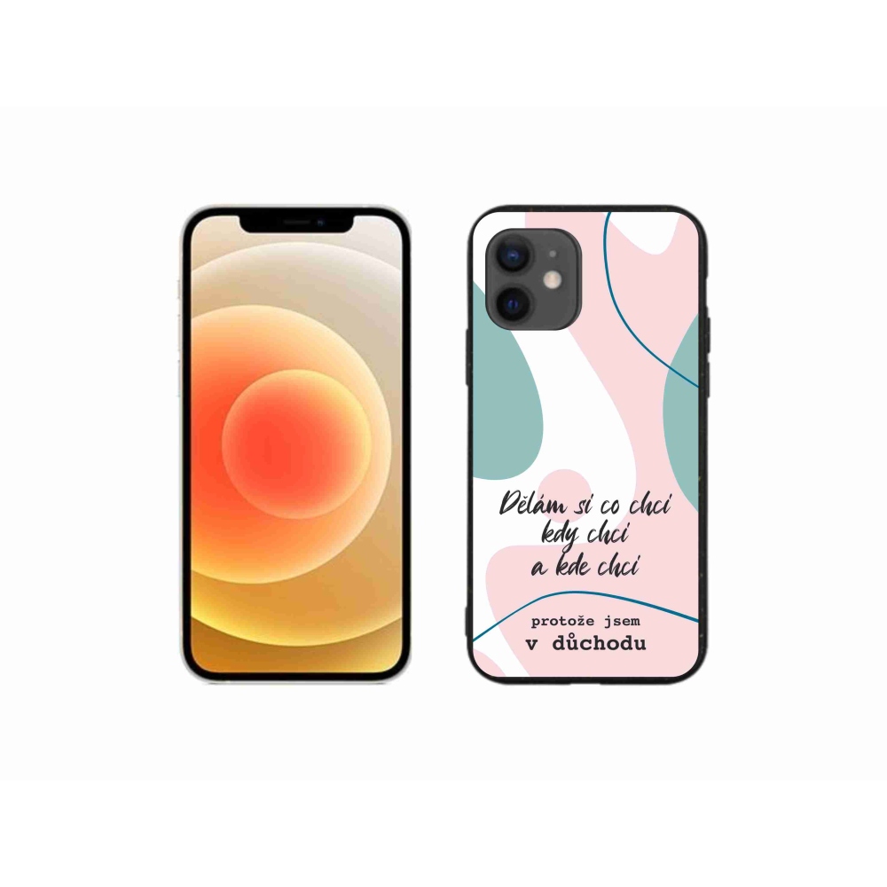 Gél borítás mmCase iPhone 12 mini készülékhez - vicces szöveg 10 fehér háttér