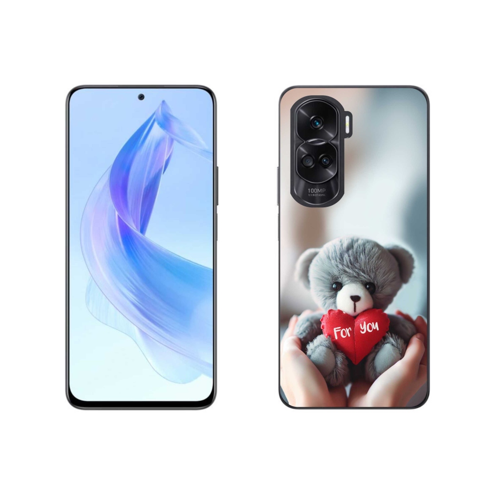 Gél borítás mmCase a Honor 90 Lite-hoz - mackó a szerelmesek számára