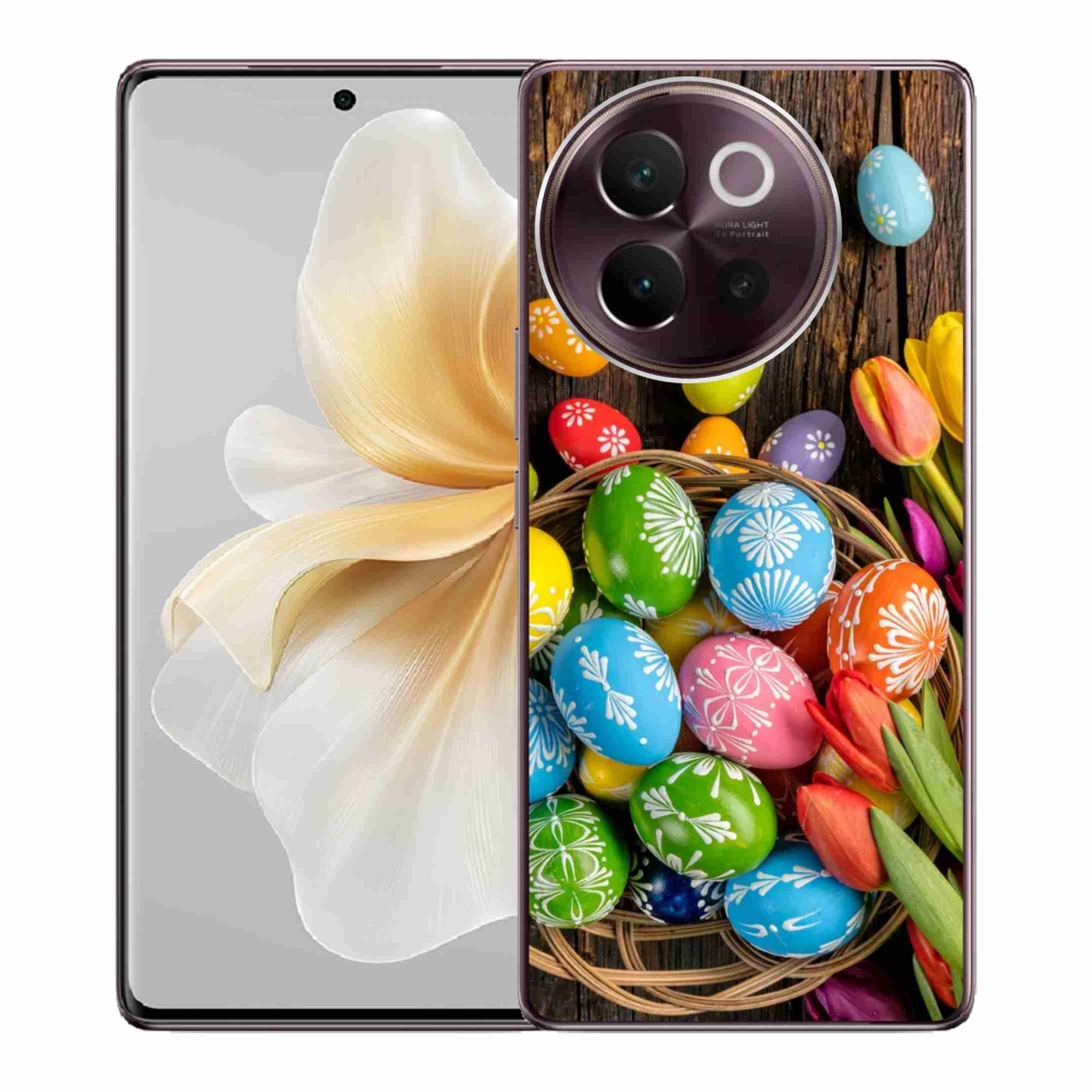 Gél borítás mmCase a Vivo V40 Lite 5G készülékhez - Húsvéti tojások