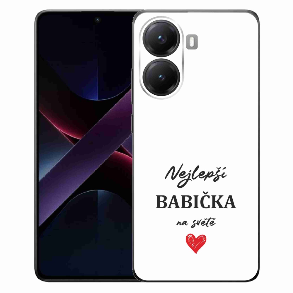 Gél borító mmCase a Xiaomi Poco X7 Pro 5G - legjobb nagymama 1 fehér háttérrel