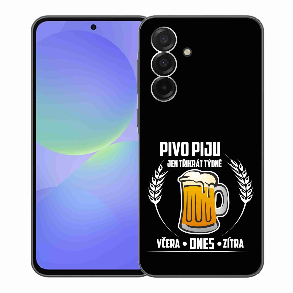 Gél borítás mmCase Samsung Galaxy A36 5G - sör motívum fekete háttérrel