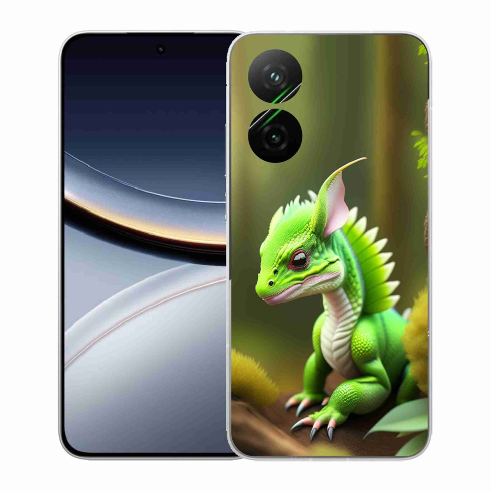 Gél borítás mmCase a Xiaomi Poco F7 5G számára - zöld sárkány