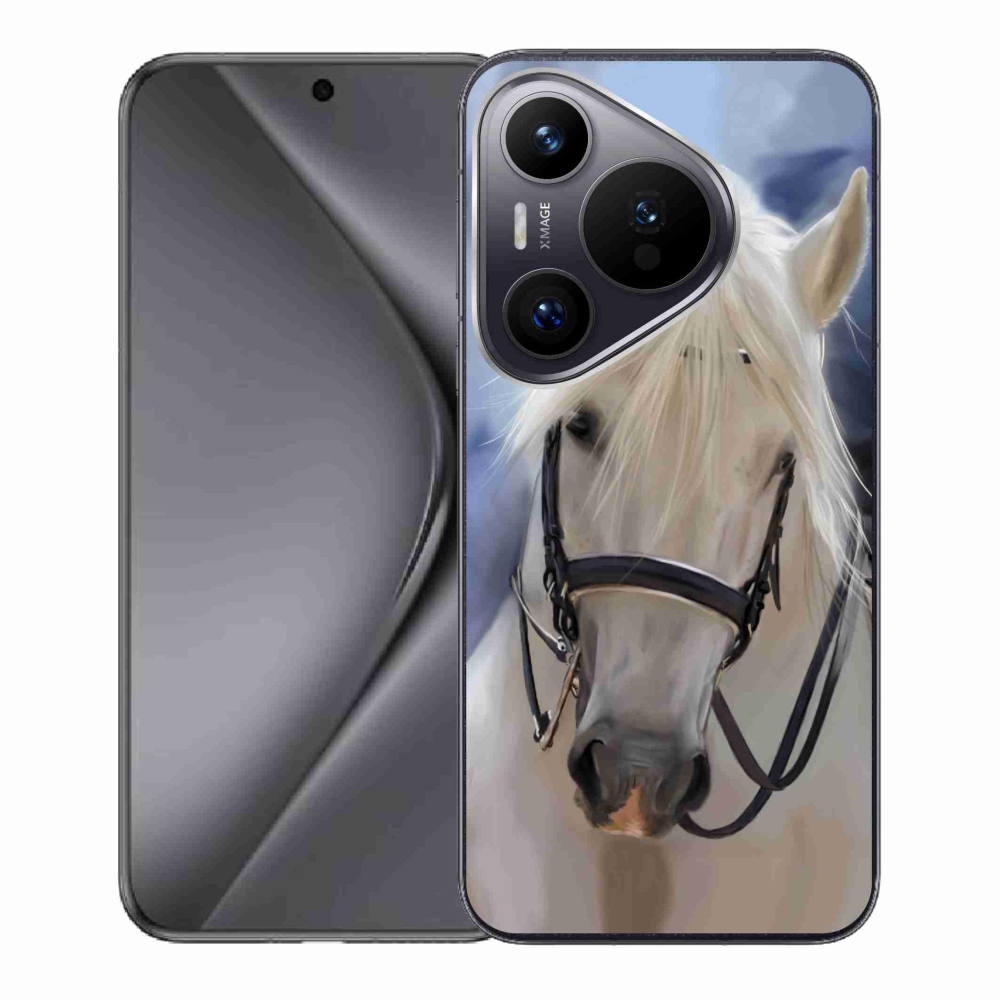 Gél borító mmCase a Huawei Pura 70-hez - fehér ló