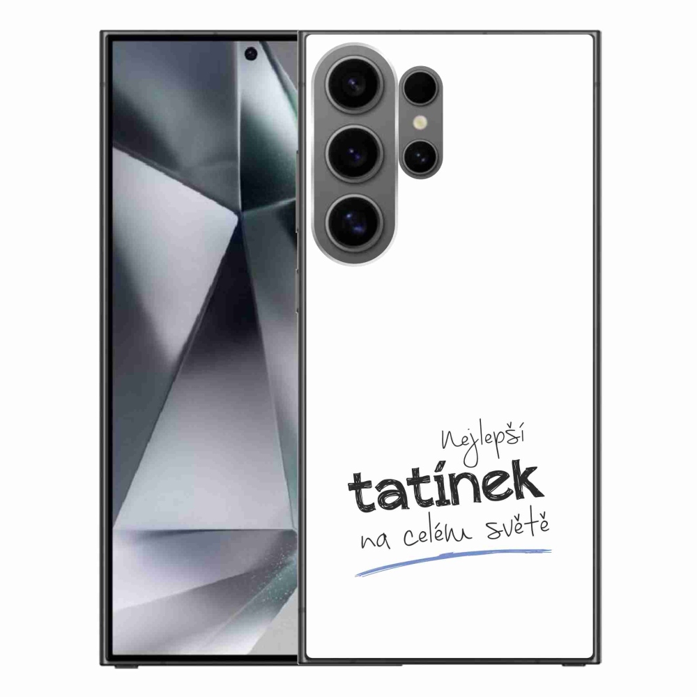 Gél borító mmCase Samsung Galaxy S24 Ultra - legjobb apuci 4 fehér háttérrel