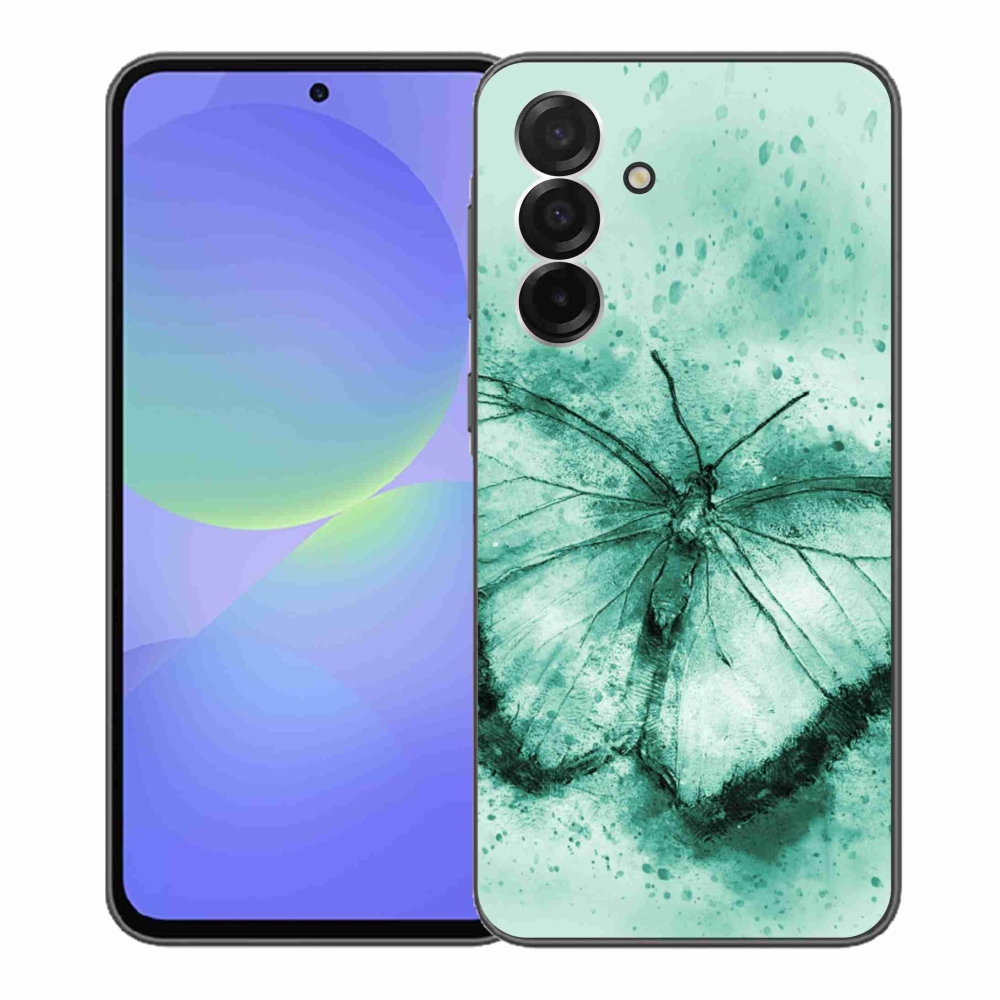 Gél védőhuzat mmCase Samsung Galaxy A36 5G - zöld pillangó