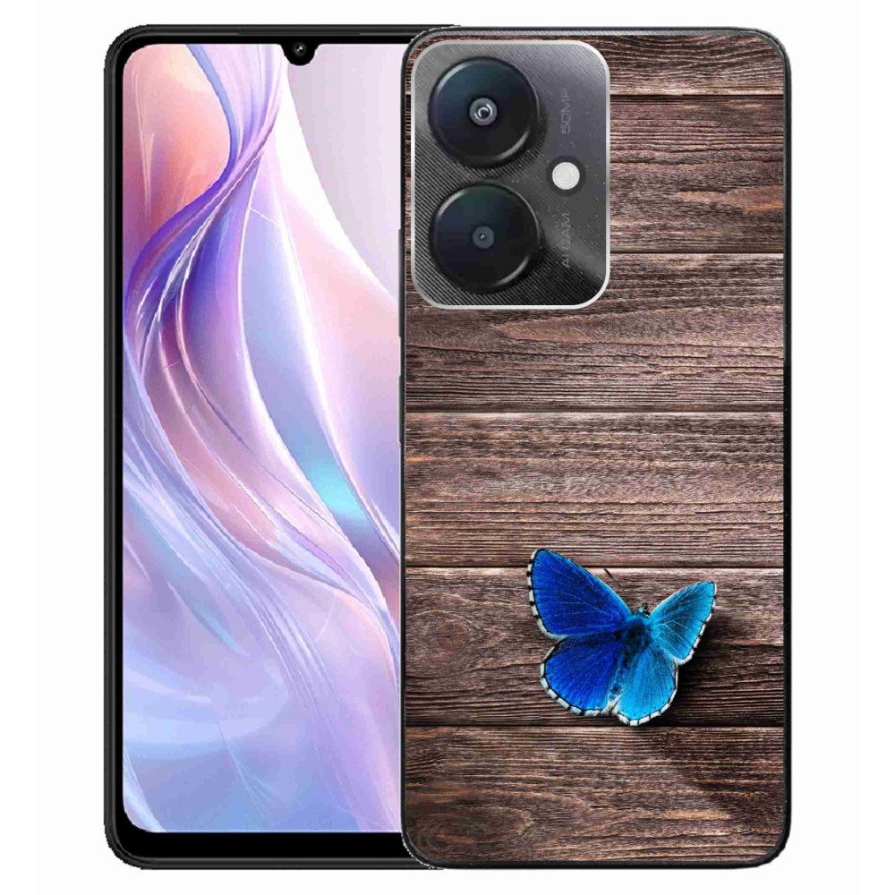 Gél borítás mmCase a Xiaomi Redmi 13C 5G - kék pillangó 1