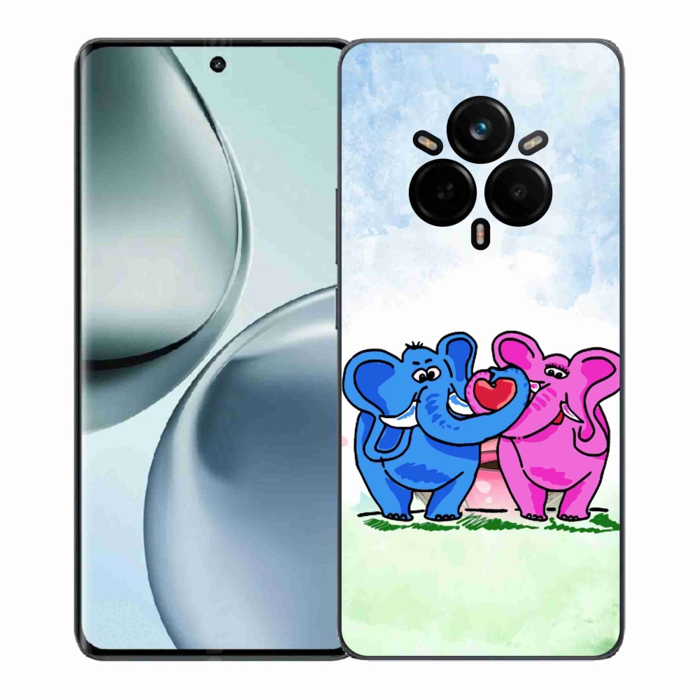 Gél borítás mmCase a Realme 14 Pro 5G készülékhez - szerelmes elefántok