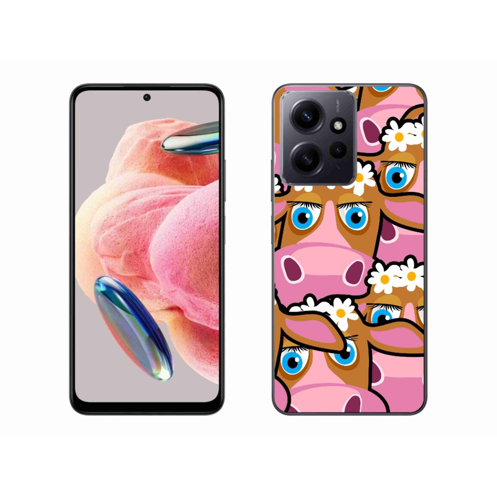 Gél borító mmCase a Xiaomi Redmi Note 12 4G-hez - rajzfilm tehenek