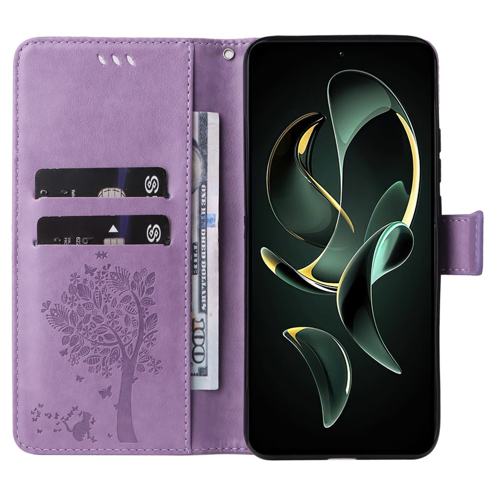 Fa könyv tok Xiaomi 13T/13T Pro - világos lila