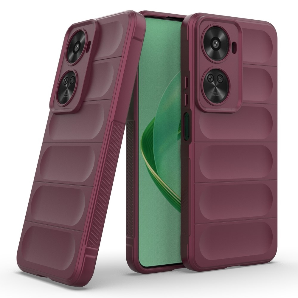 Rugg tartós zselés tok Huawei Nova 12 SE-hez - bordó színben