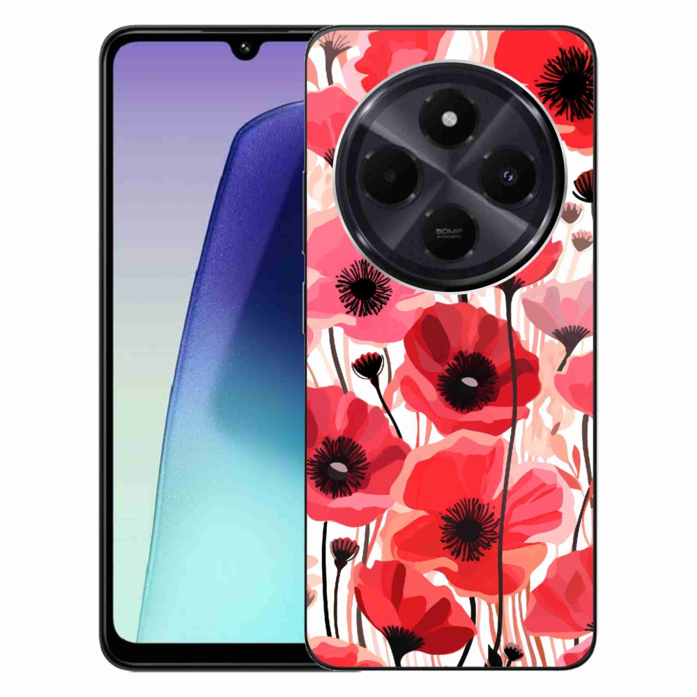 Gél borítás mmCase a Xiaomi Redmi 14C/Poco C75-hez - mákos 1