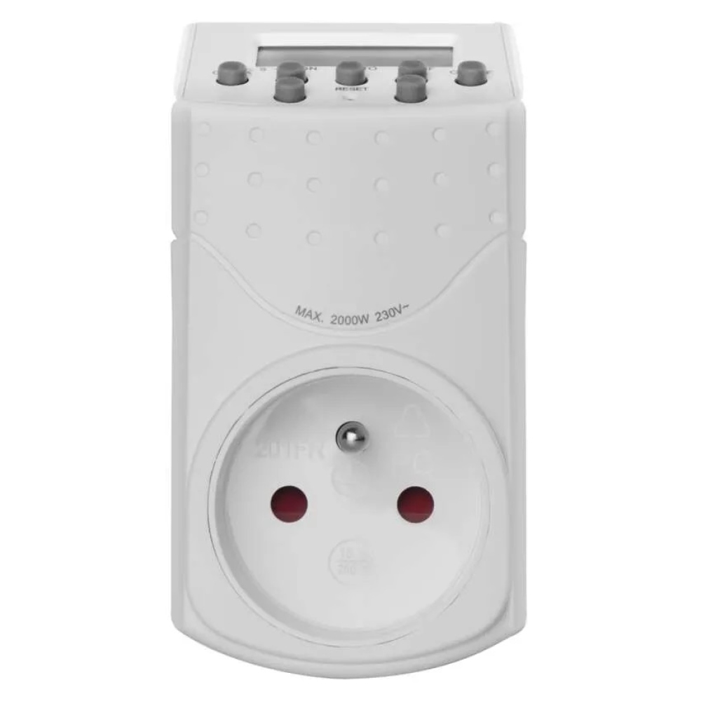 Időzítő - digitális kapcsolóaljzat IP20