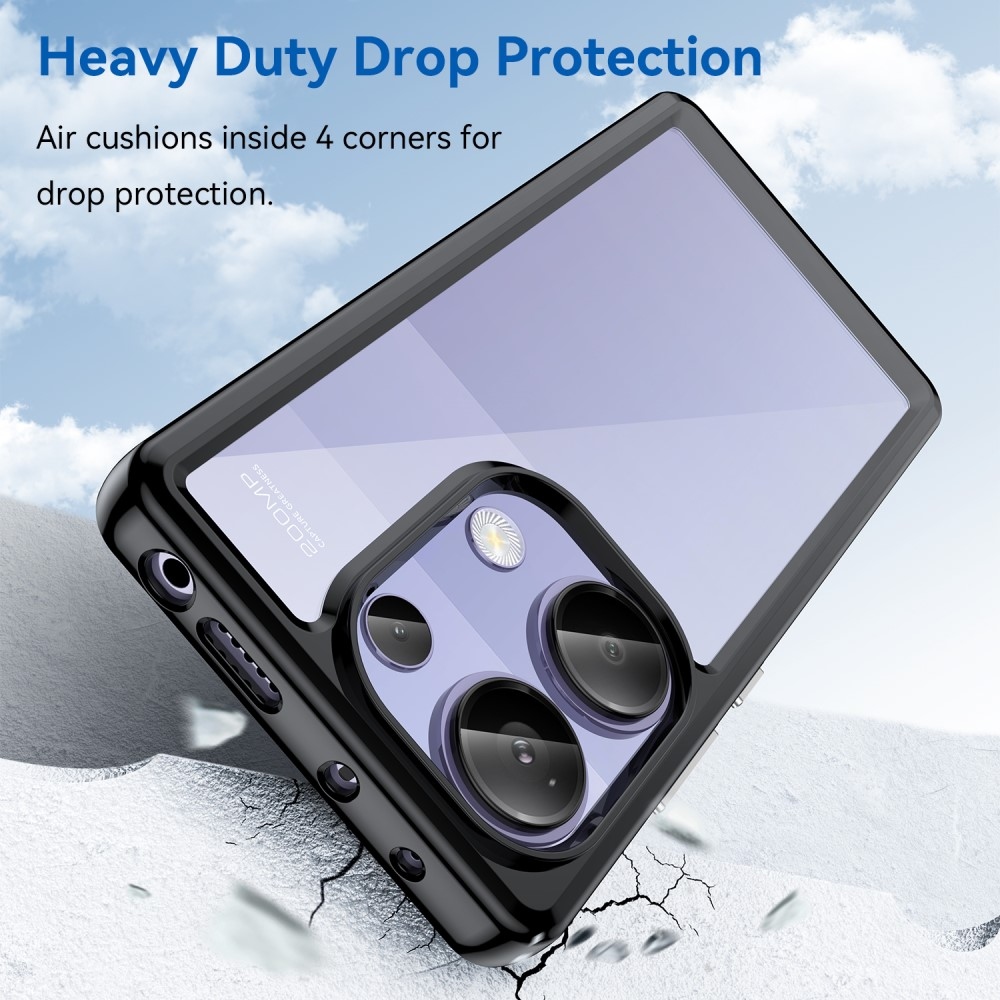 Gél tok rögzített hátlappal Xiaomi Redmi Note 13 Pro 4G/Poco M6 Pro - fekete