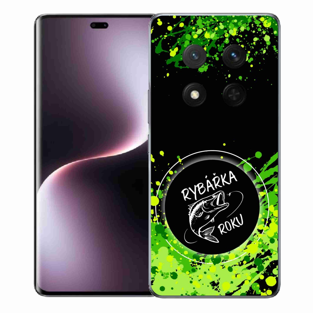 Gél borító mmCase a Honor Magic 7 Lite 5G számára - az év horgásza fekete háttérrel