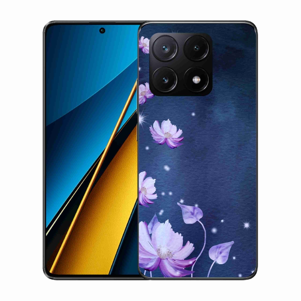Gél tok mmCase a Xiaomi Poco X6 Pro 5G számára - hulló virágok