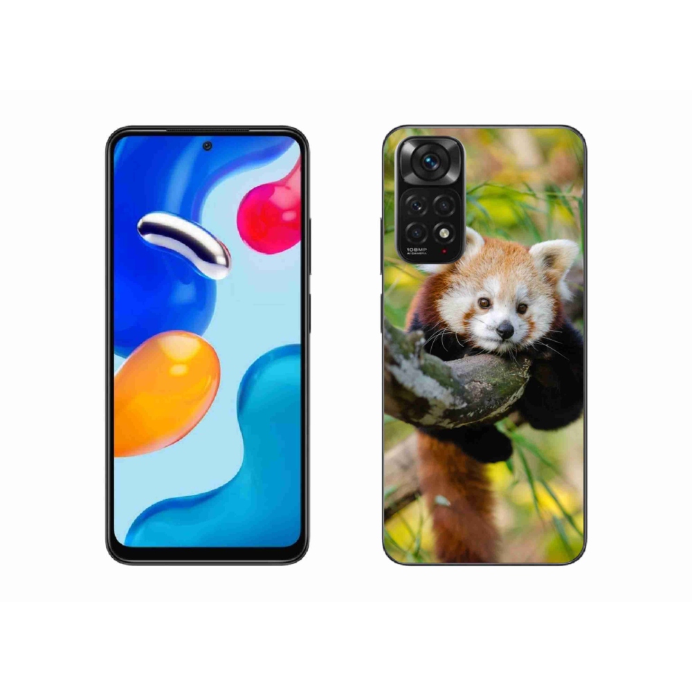 Gél borítás mmCase a Xiaomi Redmi Note 11 4G-hez - panda piros