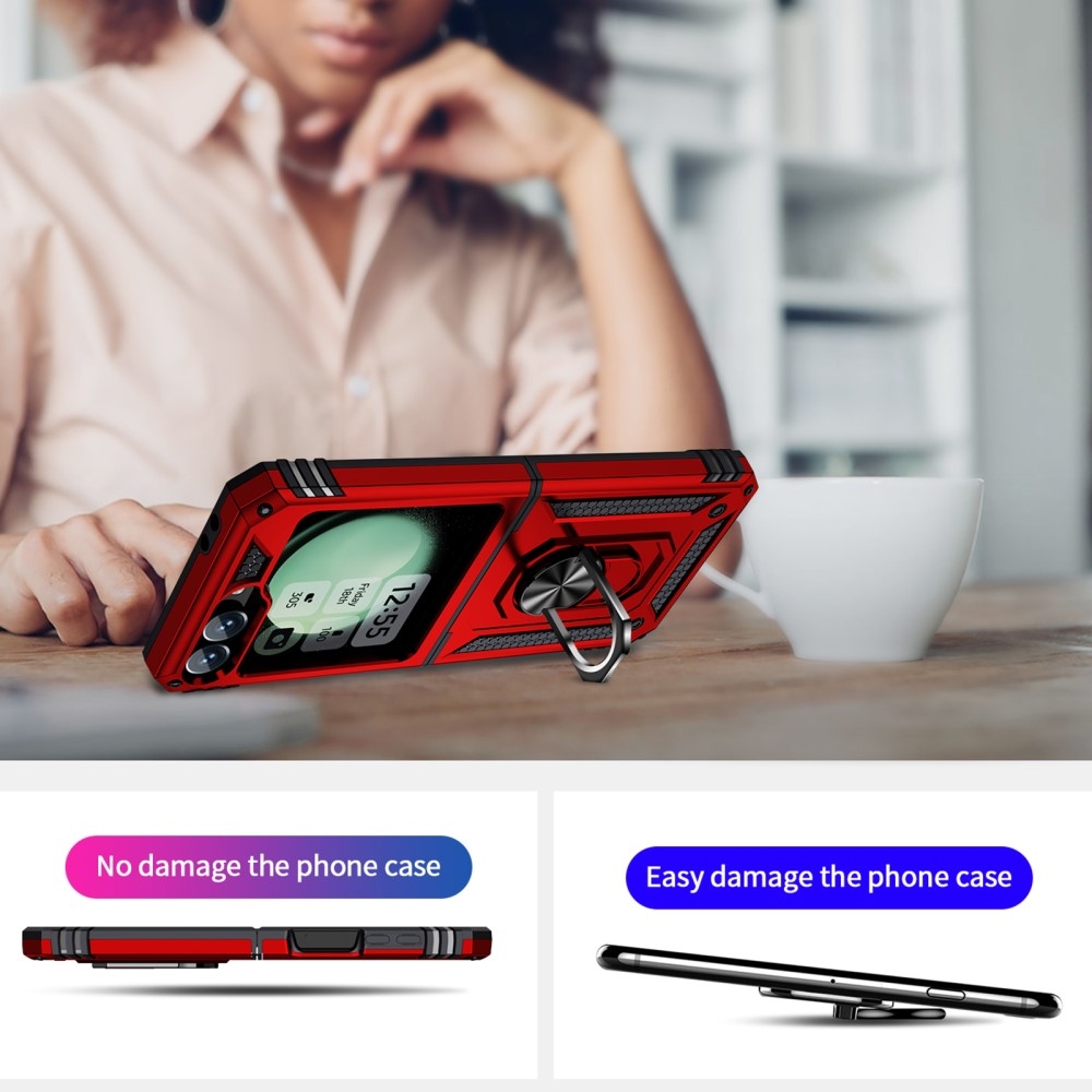 Gyűrűálló borítás Samsung Galaxy Z Flip6 5G készülékhez - piros