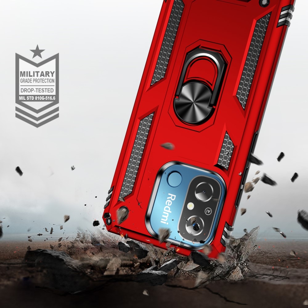 Gyűrűálló borítás Xiaomi Redmi 12C-hez - piros