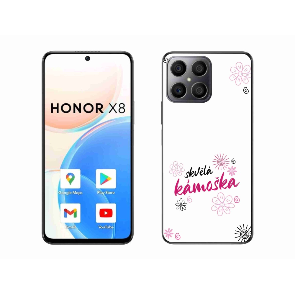 Gél borítás mmCase a Honor X8 4G-n - nagyszerű haver fehér háttérrel