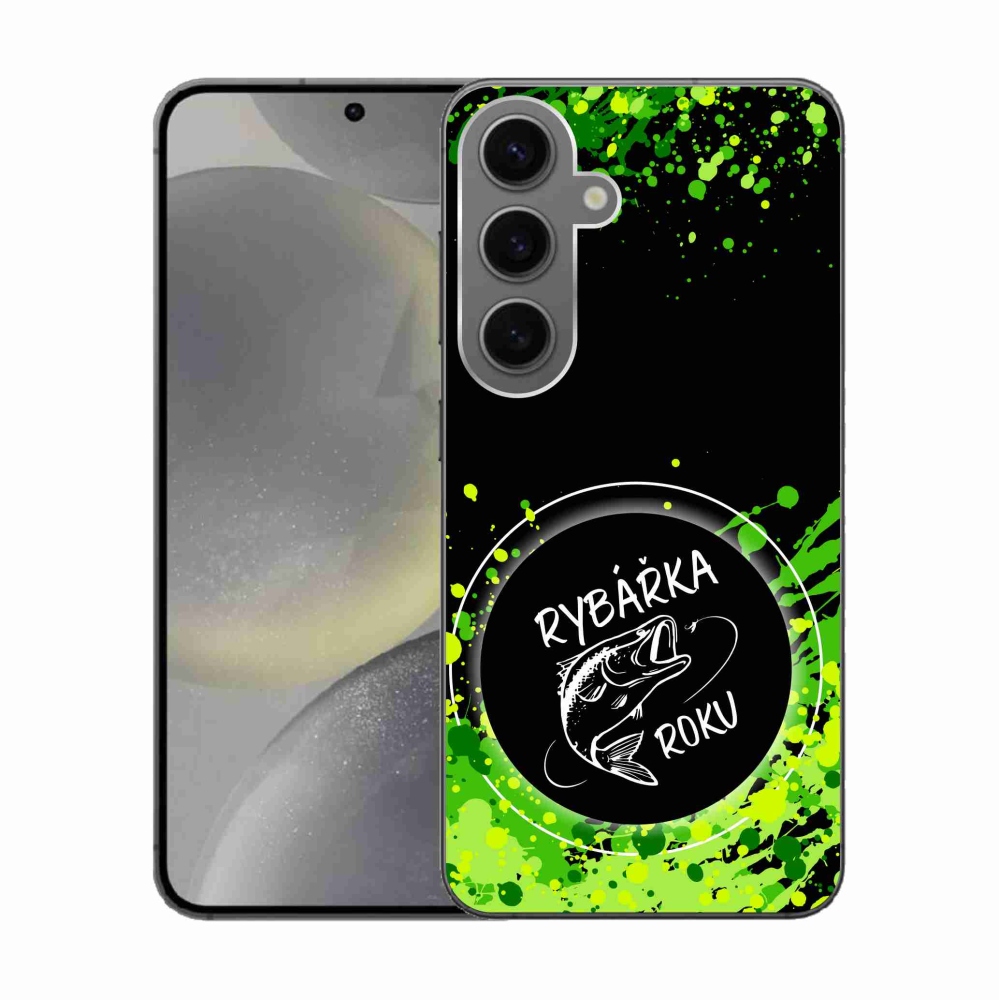 Gél borító mmCase Samsung Galaxy S24 készülékhez - Az év halászának fekete háttere